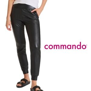 Commando Revolve Faux Leather Jogger – Black – Size Large